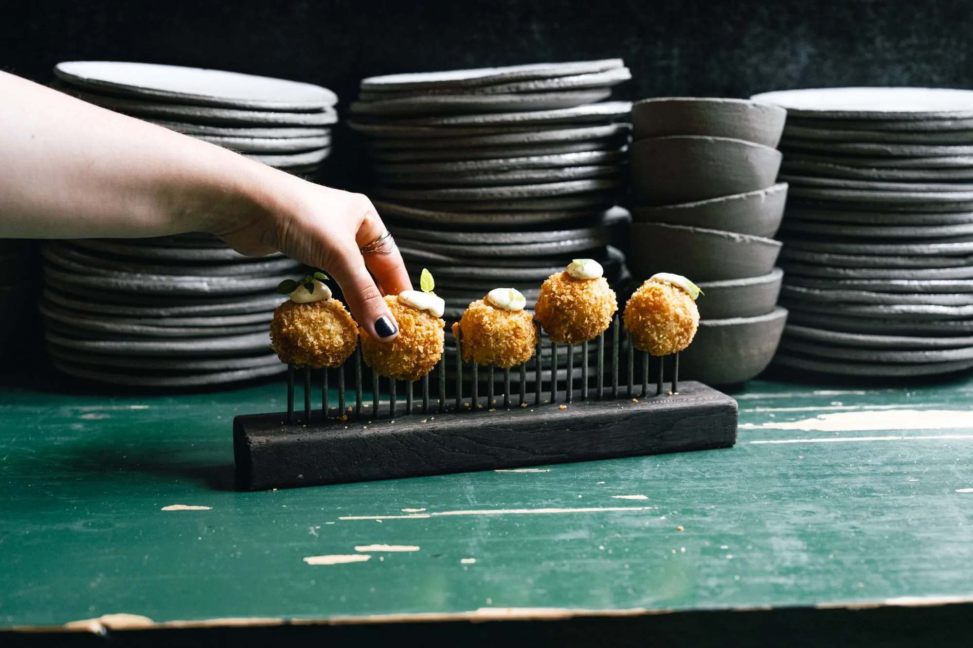 Kroketten als Sharing-Gericht von der Speisekarte des uuuhmami Heidelberg